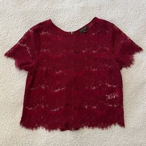 Topshop Size 4 Lace Crop Top